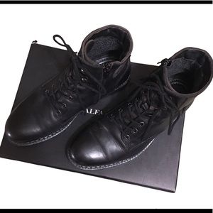 ALFANI Boots Leather Black Men’s Size 8M